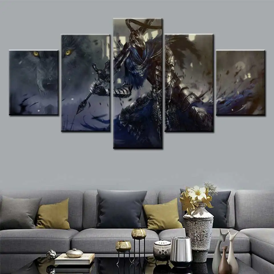 5 модульная Картина на холсте настенное искусство домашний декор Темные души