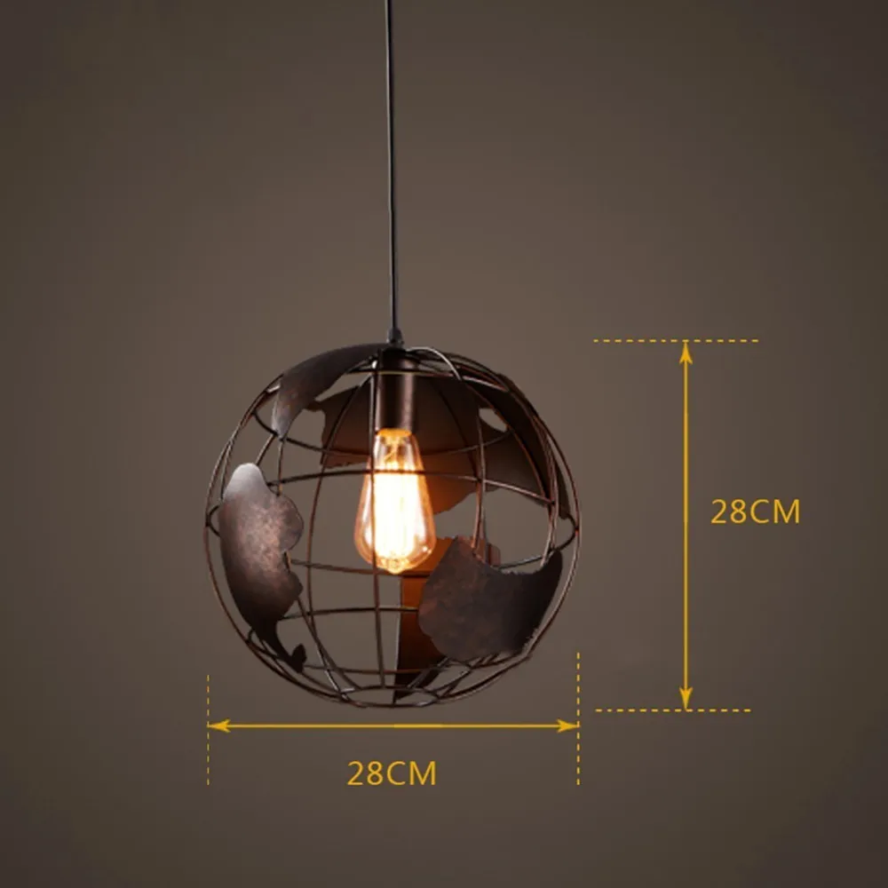 Земля Форма промышленный Винтаж Стиль люстры простой из кованого железа