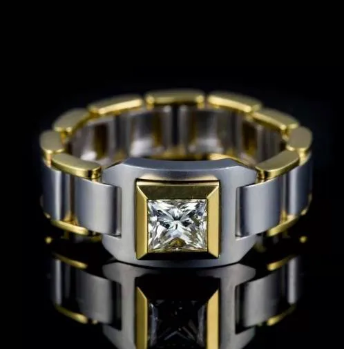 Мужское Винтажное кольцо на палец роскошные свадебные кольца золотого цвета с