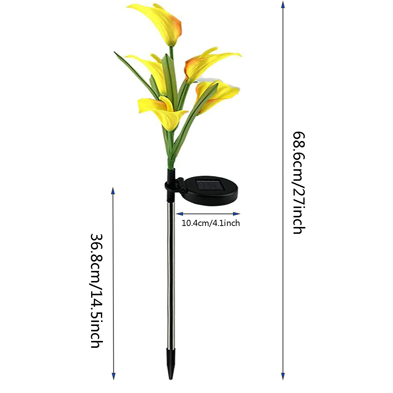 

Solar Garden Decoration 5 LED Solar Calla Lily Lights Outdoor Lawn Lamp Decorative Lantern Walkway Lawn Path Garden Landscape La