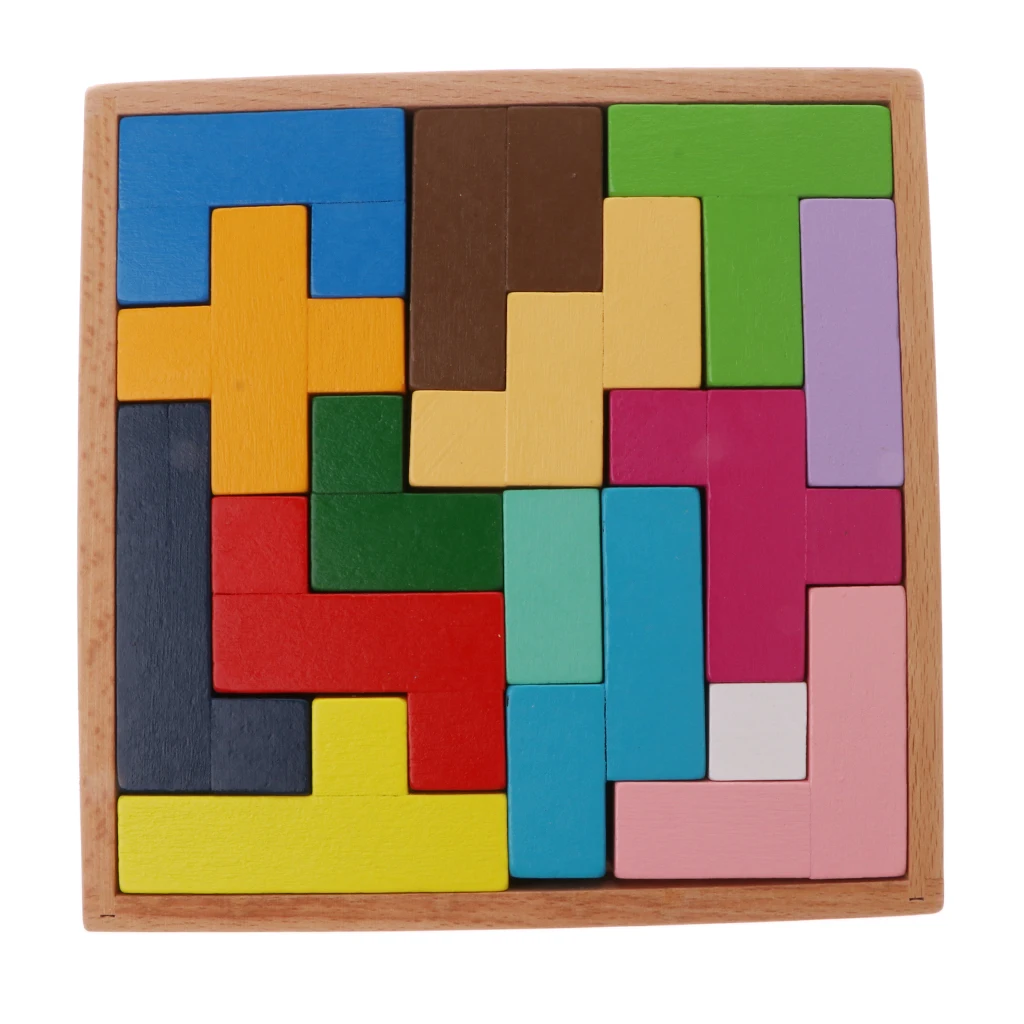 Деревянные детские Кубики-пазлы Tangram развивающие игрушки для детей подарки |