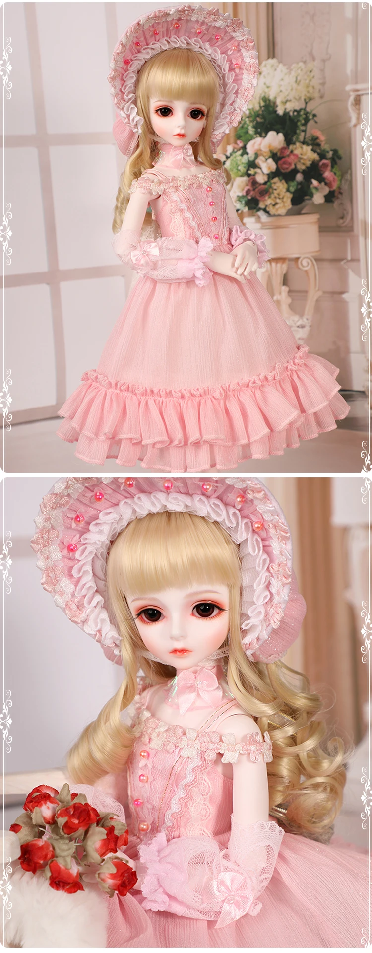 Полный набор высшего качества 1/4 bjd Kid Delf Girl BORY female doll лучшие подарки для девочек игрушечный парик одежда для лица макияж в комплекте Смола recast