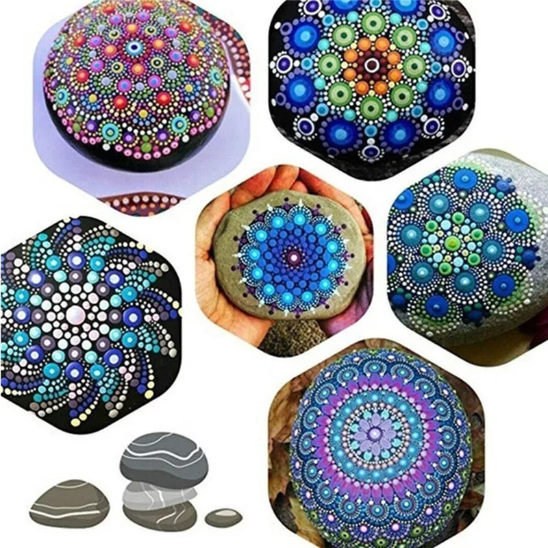 

32Pcs Mandala Dotting Tools Stylus Paint Tray for Painting Rocks Coloring Drawing Nail Art Dotting Tools