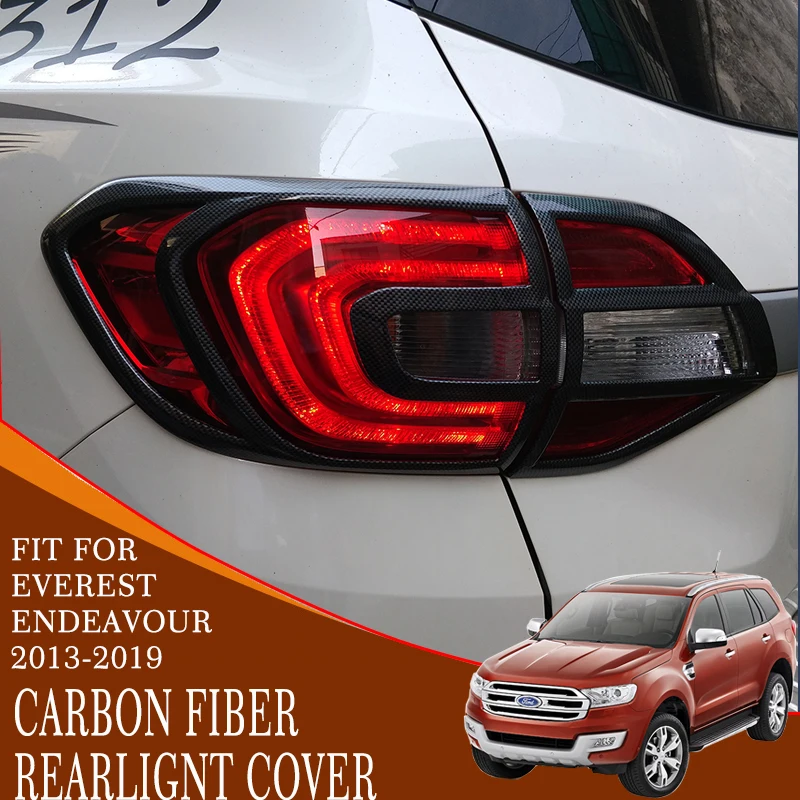 Автомобильный задний светильник накладка 4 шт. углеродное волокно АБС пластик