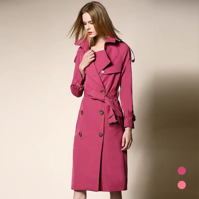 Новинка осени 2019 брендовый женский плащ Длинная ветровка в европейском и