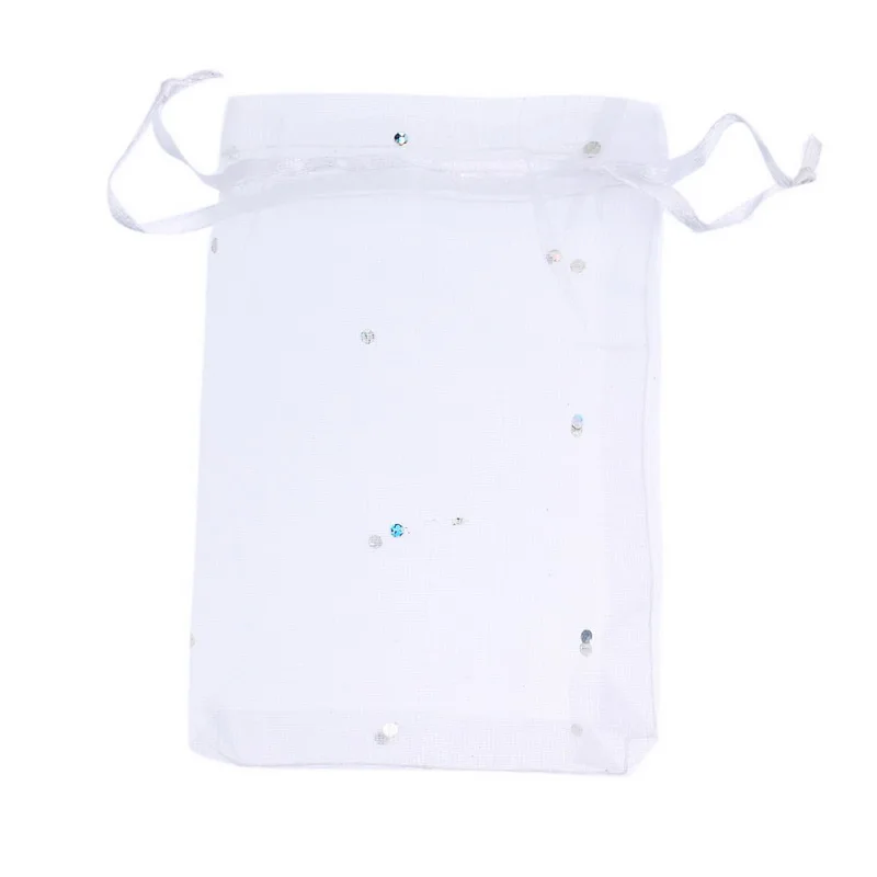 Модные сумки 25 шт белые подарочные мешочки из органзы Свадебные и рождественские