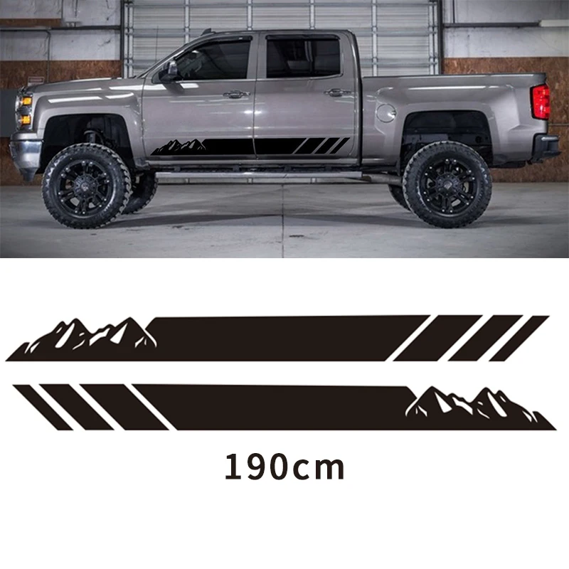 Автомобильная наклейка графические виниловые боковые полосы для Chevrolet Silverado 2014
