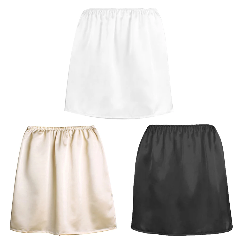 Новинка 2019 Женская атласная Нижняя юбка без застежек нижняя мини защитная
