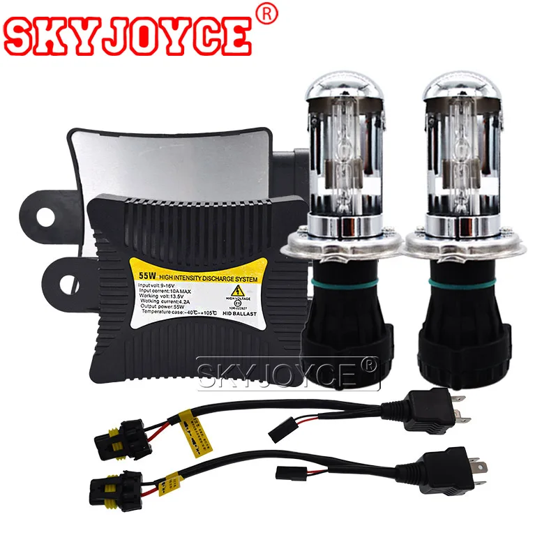 Биксеноновая Автомобильная HID лампа SKYJOYCE DC 55 Вт H4 балласт для фар головного света