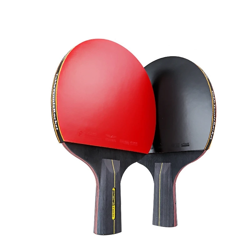 

2PCS Professional 6 Star Ping Pong Racket Table Tennis Racket Set Pimples-in Rubber Hight Quality Blade Bat Paddle with Bag