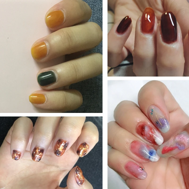 CATUNESS желе Стекло конфетного цвета строитель белая чистая кожа Цвет здания ногтей