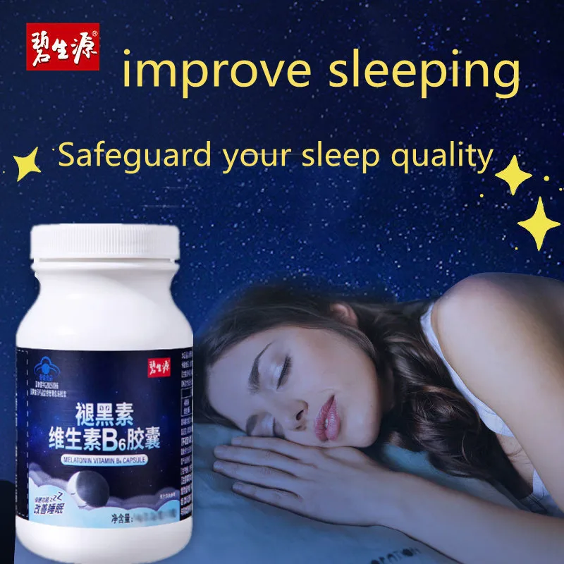 

Melatonin Sleeping Pills 200mg*30 Capsules, Night Sleep Helps Improve Insomnia, 1 Capsule Before Going To Bed