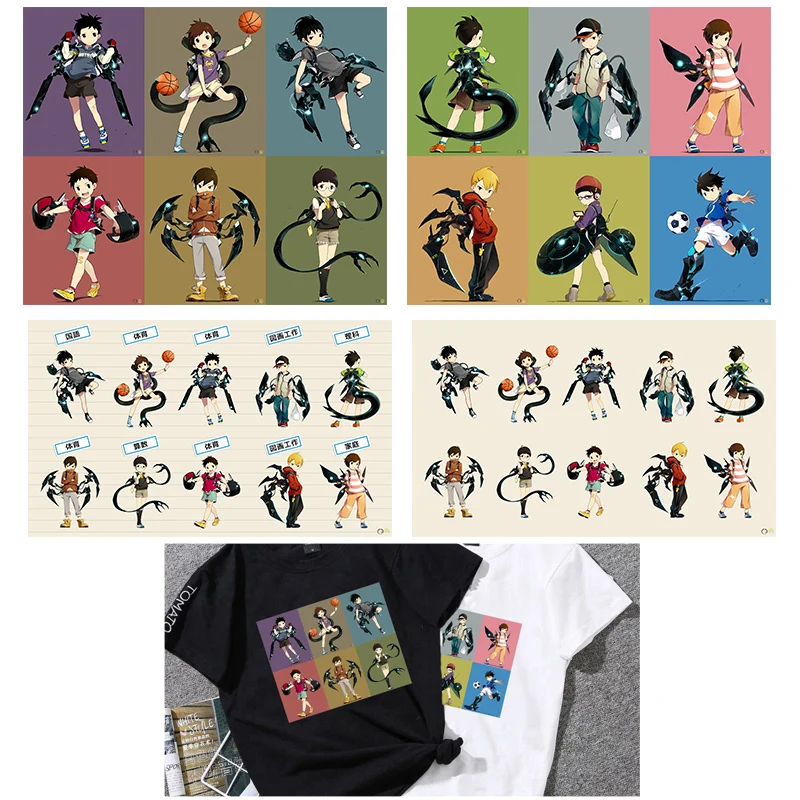 

Fashion Girl DIY Heat Transfer Stickers for Woman Iron On Patches Heat Press Appliqued Stickers On T-shirt Dresses Decor