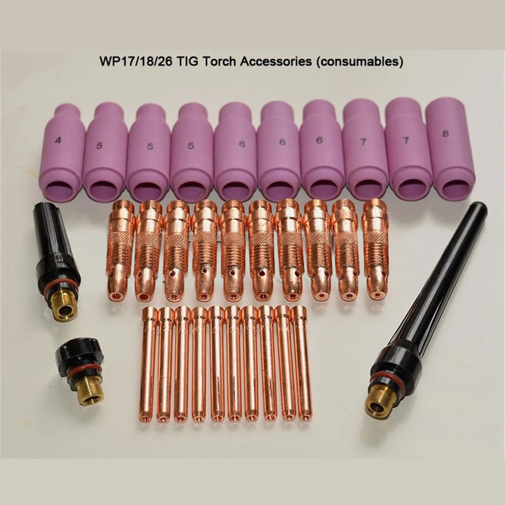

33PK TIG Torch Consumables Accessories KIT Fit TIG Welding Torch PTA DB SR WP 17 18 26