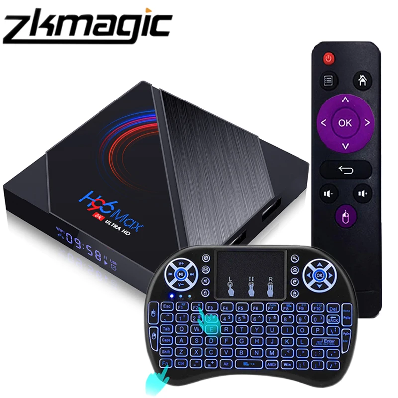 Приставка Смарт ТВ H96MAX Android 10 0 H616 4 ядра Wi Fi Bluetooth DDR3L 6K HD|ТВ-приставки и медиаплееры|