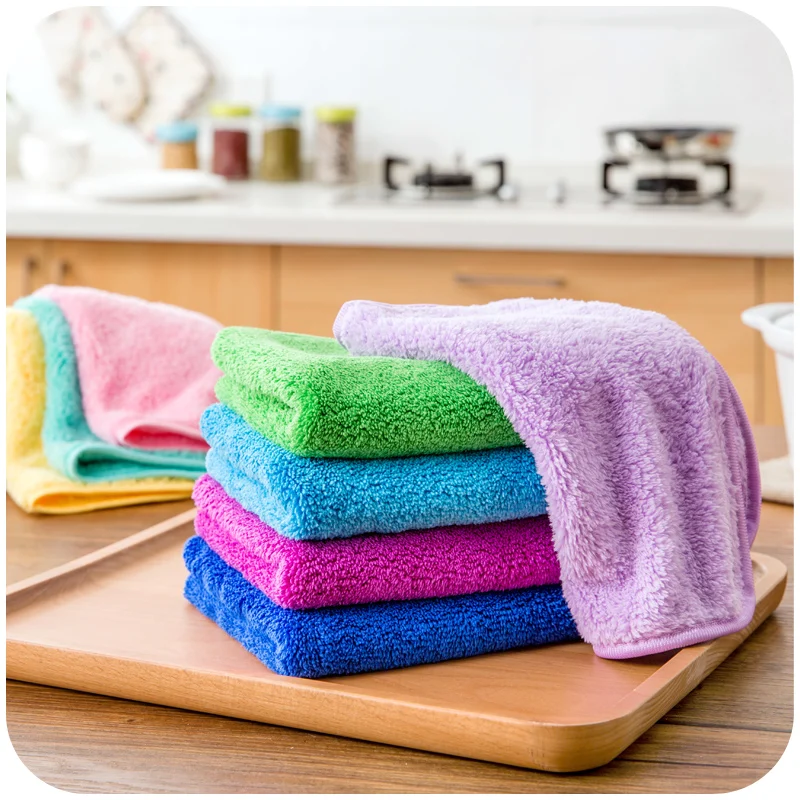 Квадратная Бамбуковая ткань для мытья подвесная Безворсовая впитывающая