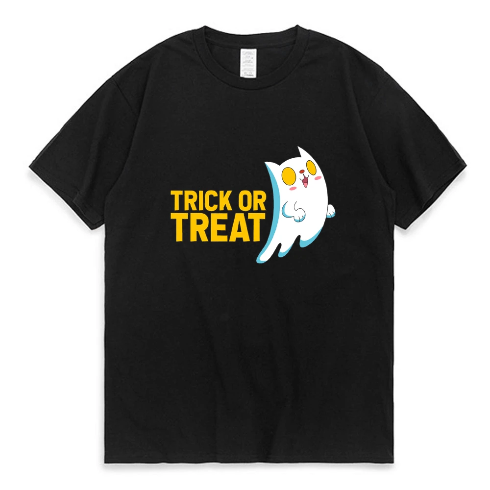 

Трюк или угощение. Одна крутая футболка с принтом Гуль для мужчин и женщин, модная Хлопковая универсальная футболка с коротким рукавом, Нова...