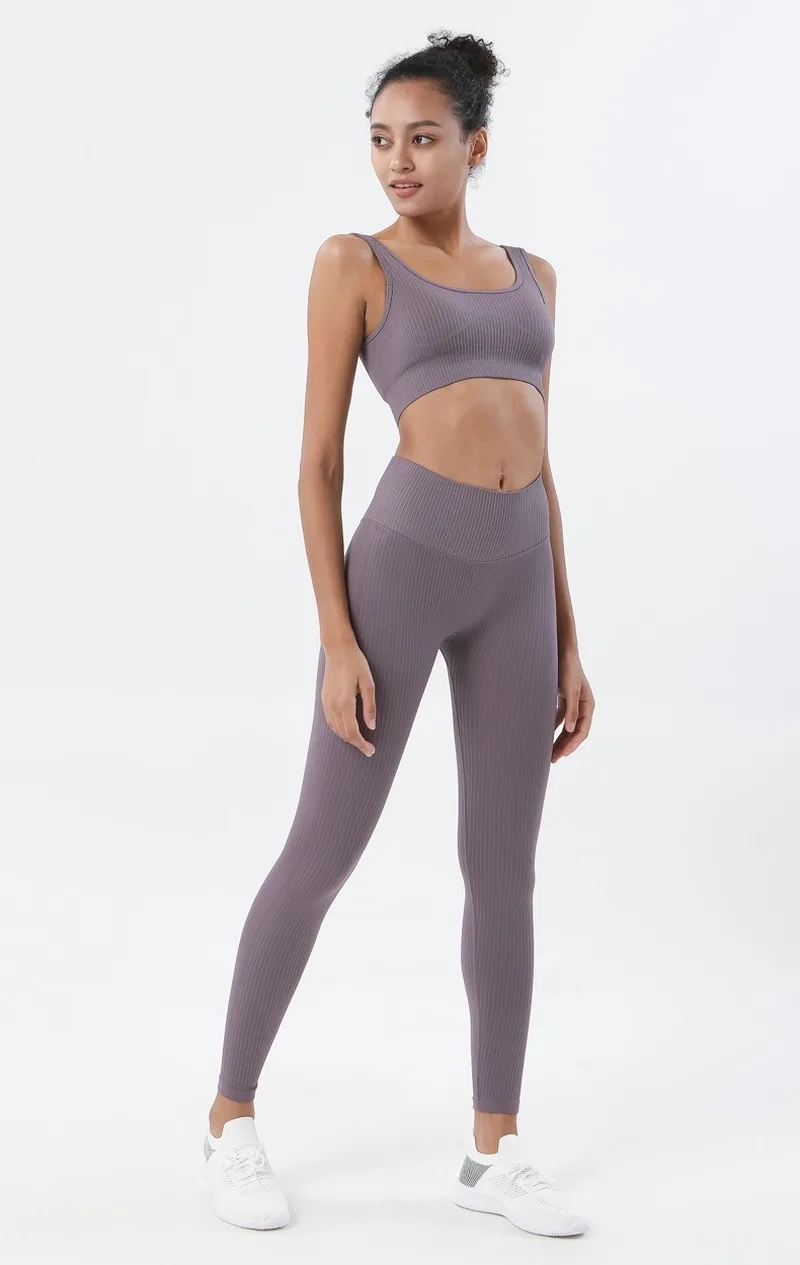 

Women Seamless Yoga Pants Moisture Wicking Fitness Gym Tight-fitting High-waisted Trousers Squat Proof Jogging Running Pants