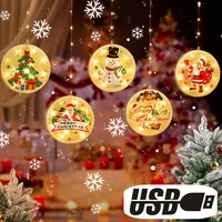 christmas lights christmas decorations 2021 led lights usb operated garland curtain festoon led light new years eve decorations