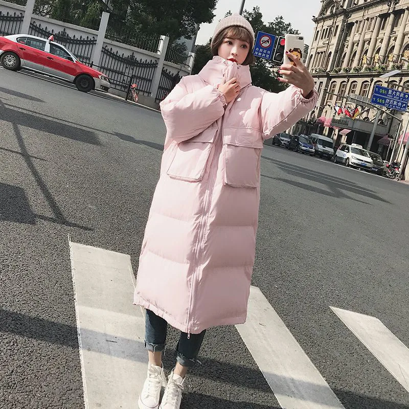 Европейский стиль одежда для хлеба длинное толстое хлопковое Стеганое пальто