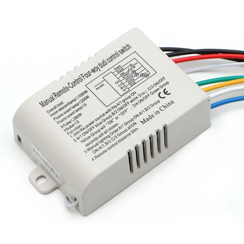 4 канальный беспроводной переключатель с дистанционным управлением для лампы