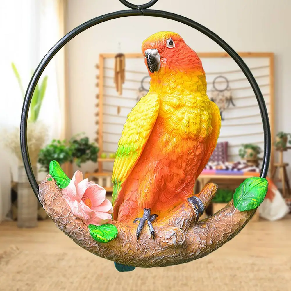 Настенная полимерная ремесла имитация попугая Series статуэтка для сада патио