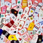 Носки мужскиеженские в Корейском стиле, хлопковые в японском стиле Харадзюку, кактусовый пистолет в китайском стиле, с рисунком котенка, пламени, пламени, Ulzzang, акулы, инопланетянина, рождественские
