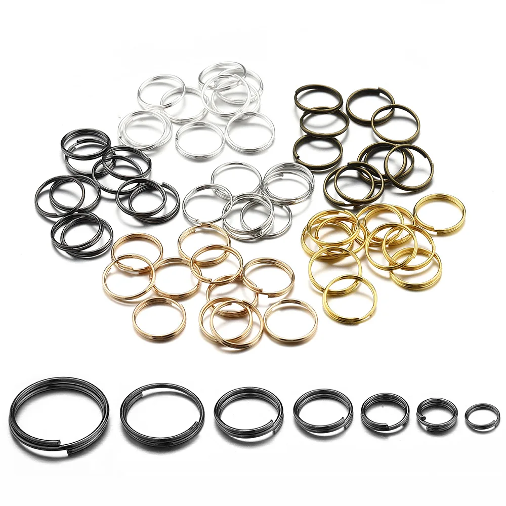 

200 Pcs/Pack Of Keychain Accessories 6MM-14MM Double-Layer Iron Ring, Double-Circle Connecting Ring, Used For Diy Jewelry M