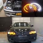 Белый светодиодный налобный фонарь Halo Angel Demon Eyes для BMW 3 серии E46 седан универсал туристический купе компактный 1998-2005