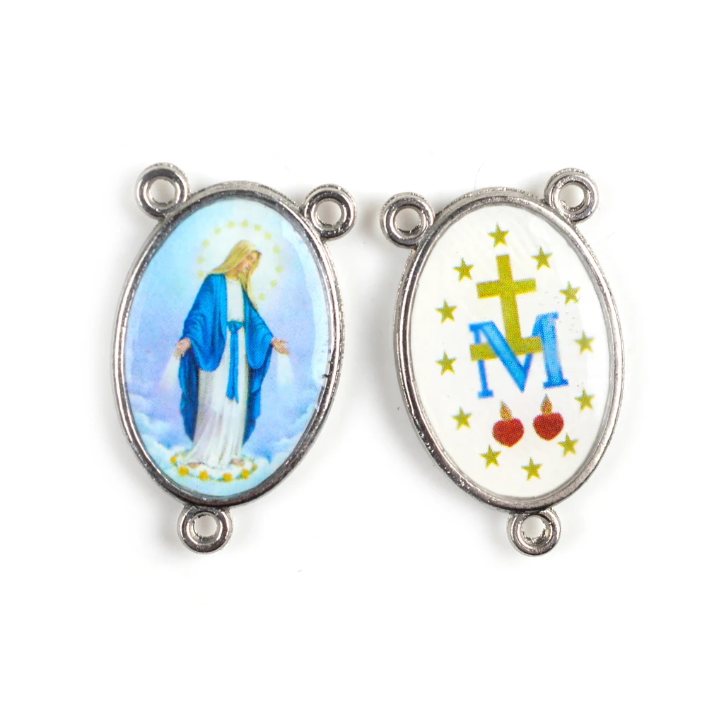 Католические Четки центры две стороны различные изображения религиозные 3