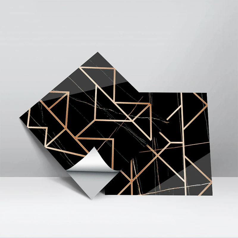 

Роскошные черные настенные Стикеры, 3D обои, водонепроницаемые виниловые декоративные настенные панели, самоклеящиеся наклейки «сделай сам...