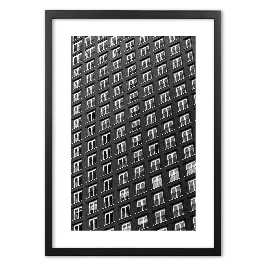 Современное здание черно-белая картина настенная Художественная печать бумага