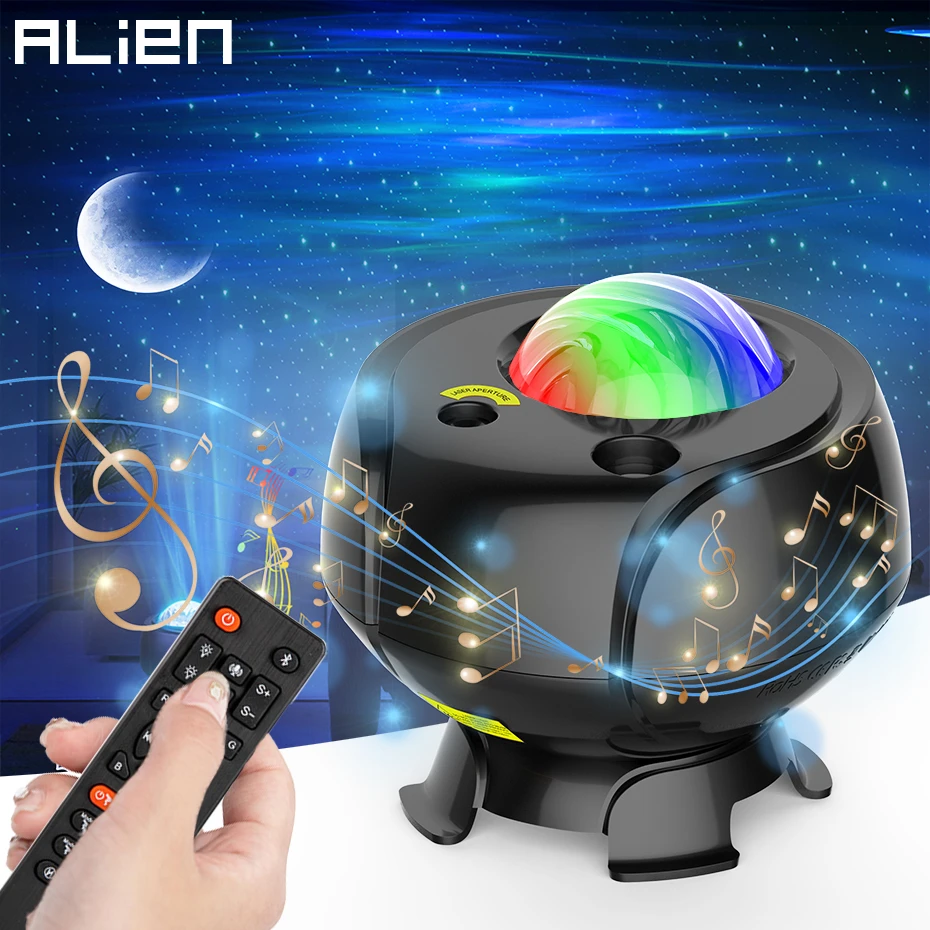 ALIEN Aurora Star Light Galaxy Звездное небо волна лазерный Звездный Луна проектор с