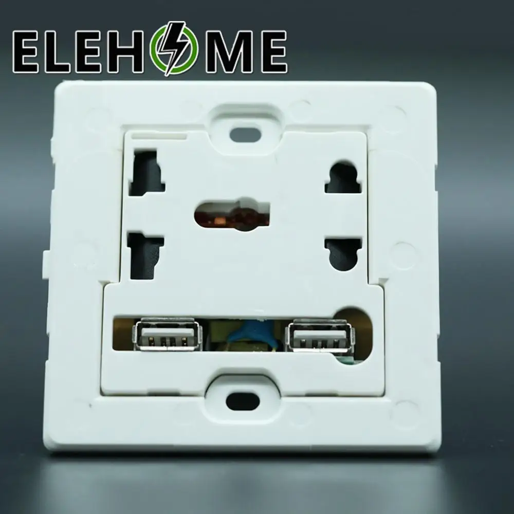 1 шт. адаптер паста держатель ЕС розетка 2.1A двойной USB зарядное устройство AC/DC