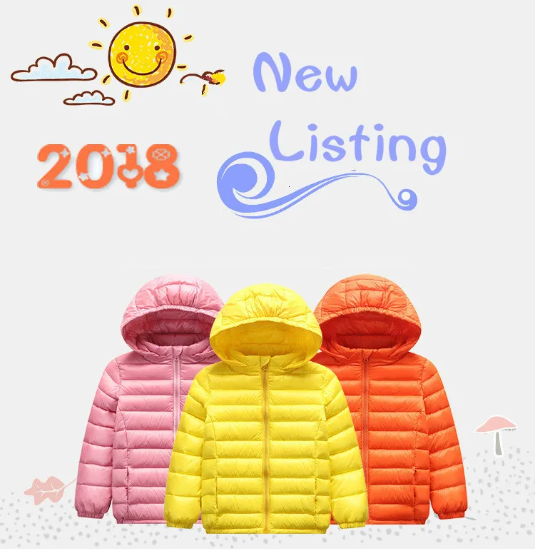 Children's Wear Autumn and Winter New Boys and Girls Cotton Jacket Lightweight Ultra Light Jacket Down Jacket Loose Coat