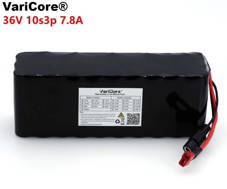 VariCore 36V 7.8Ah 10S3P 18650 перезаряжаемый аккумулятор модифицированные велосипеды
