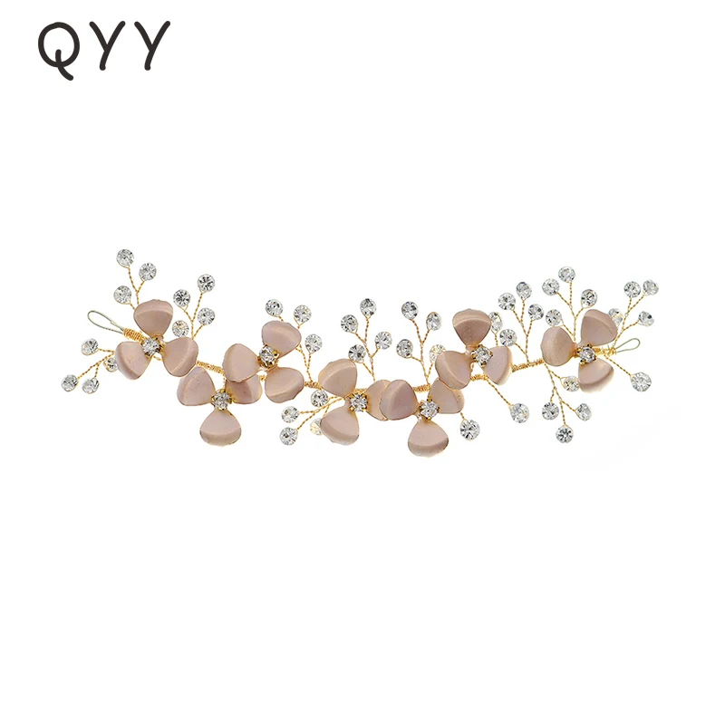 Женский головной убор ручной работы украшение для волос в виде цветка Стразы