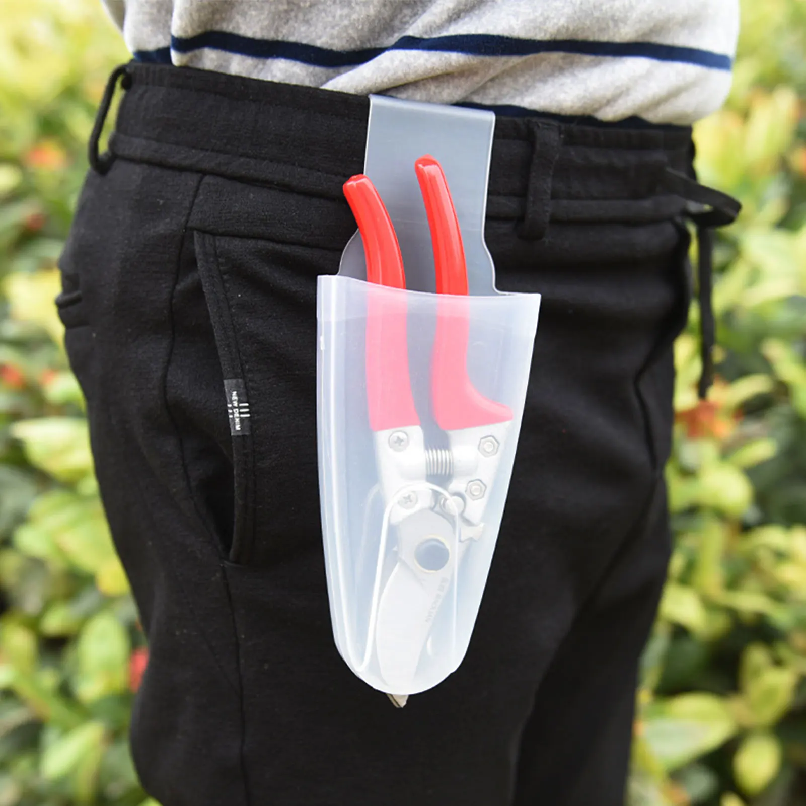 

Plastic Portable Gardening Pruning Shears Waist Box Scissors Storage Box Transparent Scissors Waist Box Not Easy To Fall Off
