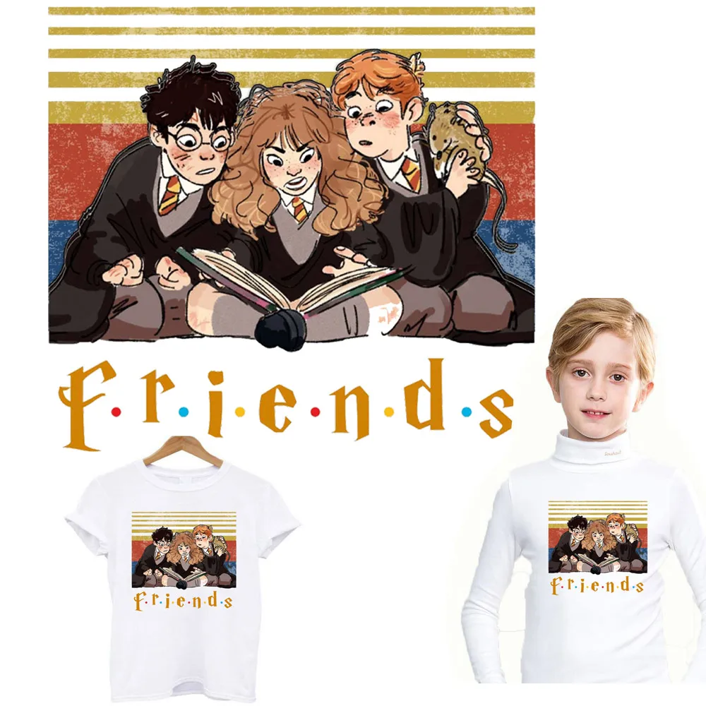 Отличные друзья термотрансферный виниловый термо патч для одежды