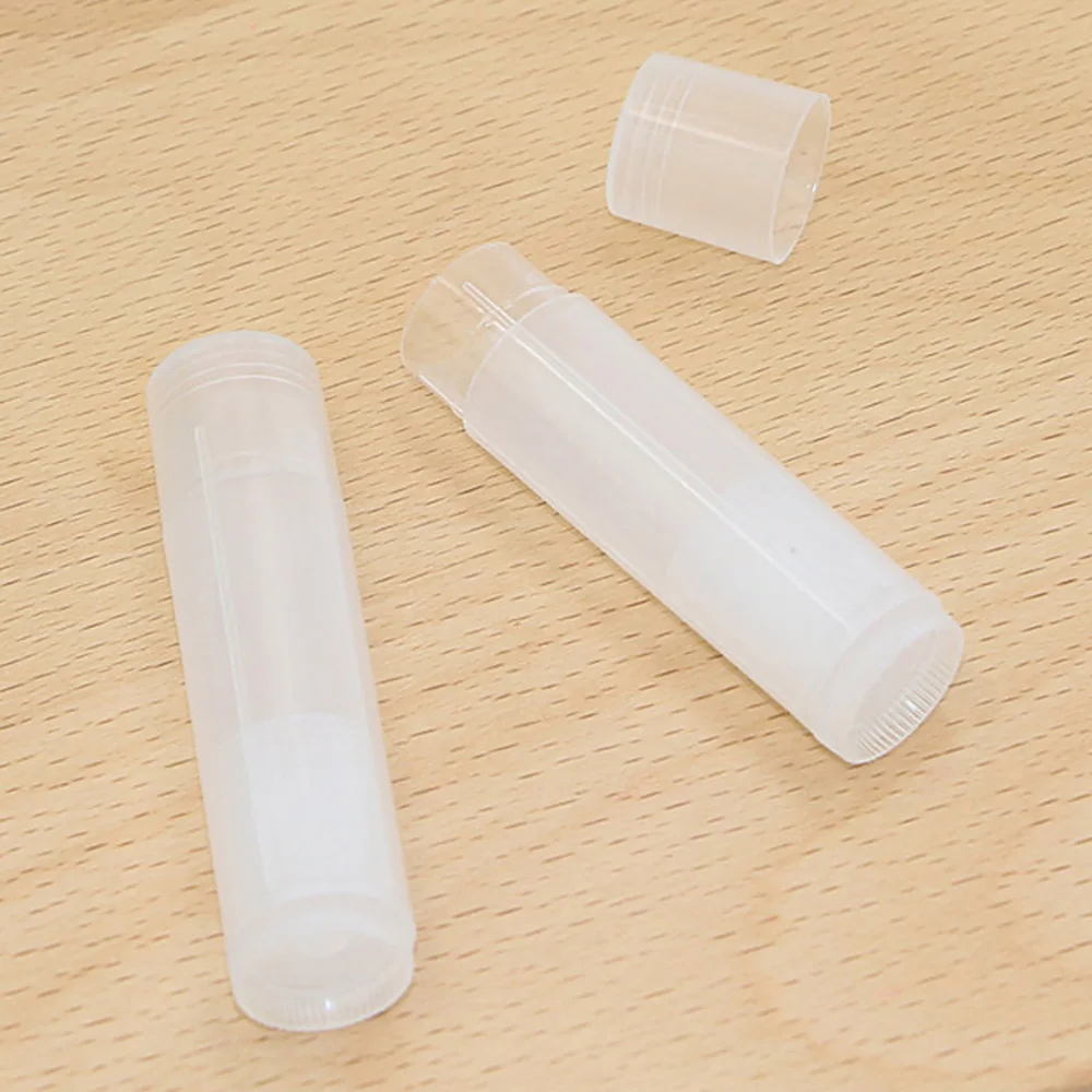 Пустой контейнер для бальзама губ 5 мл с крышкой фотолампы белого/прозрачного