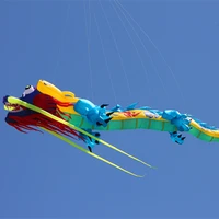 free shipping large kite pendant 18m dragon kite nylon soft kites for adult toys chinese traditional kite flying beach kites