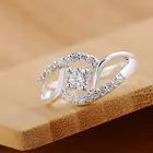 Женское кольцо с кристаллом R142, серебряное, модное, для свадьбы