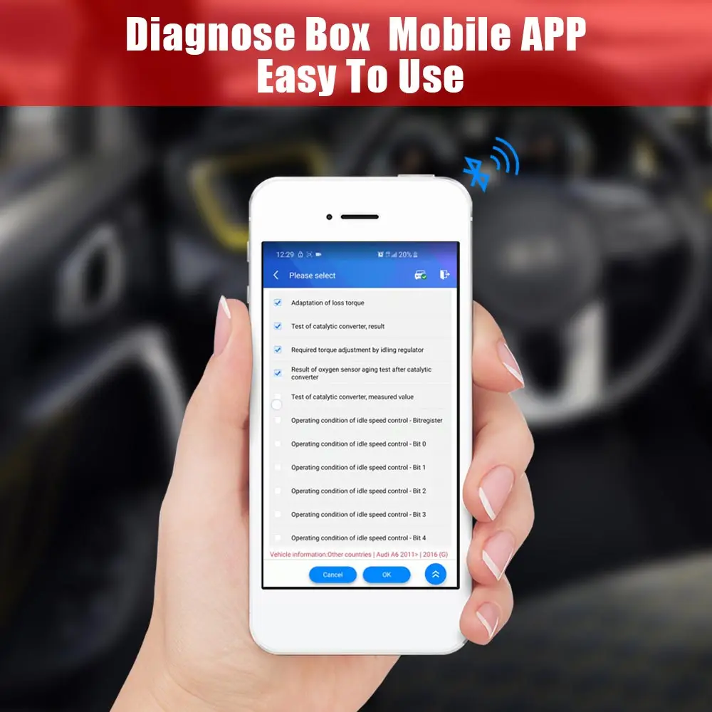 Tabscan T2 Bluetooth EOBD сканер полная система для телефона Android автомобильный