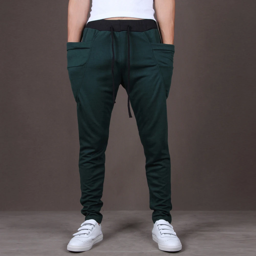 

Модные мужские Джоггеры для мальчиков, спортивные брюки с большими карманами, брюки для спортзала в стиле хип-хоп