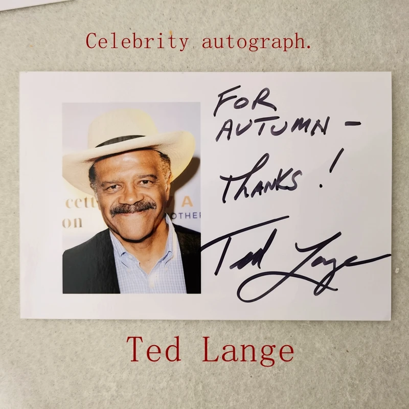 Ted Lange Gang of Roses Record City Celebrity autograph. postcard picture True signature Fan harvest 6inch