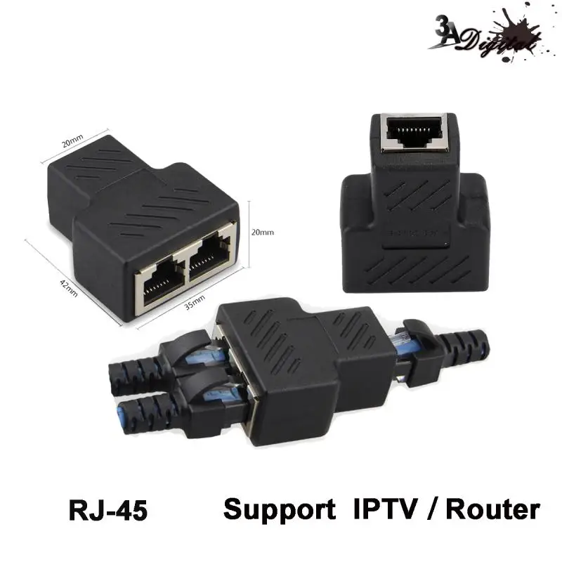 Ethernet адаптер 1 шт. расширитель кабеля Lan для подключения к Интернету Cat5 RJ45