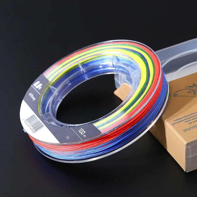 

High Quality 100M Multicolour PE Braided Wire 8 Strands Japanese Fishing Line Sea Saltwater carp fishing