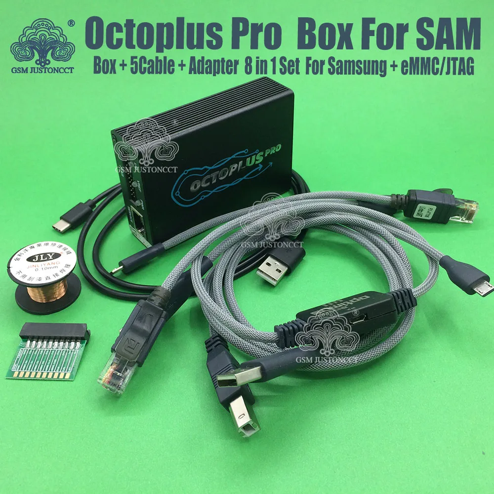NEW Original Octoplus Pro Box 8 in 1 Cable (optimus /C3300k/micro...) Adapter Set For Samsung ( Activated for Sam+ eMMC/JTAG )-0