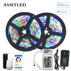 Светодиодная лента RGB, 5 м, 10 м, водонепроницаемая светодиодная неосветильник лента 2835, 5050, 12 В постоянного тока, 60 светодиодовм, гибкая светильник вая лента, Wi-Fi контроллер, набор адаптеров