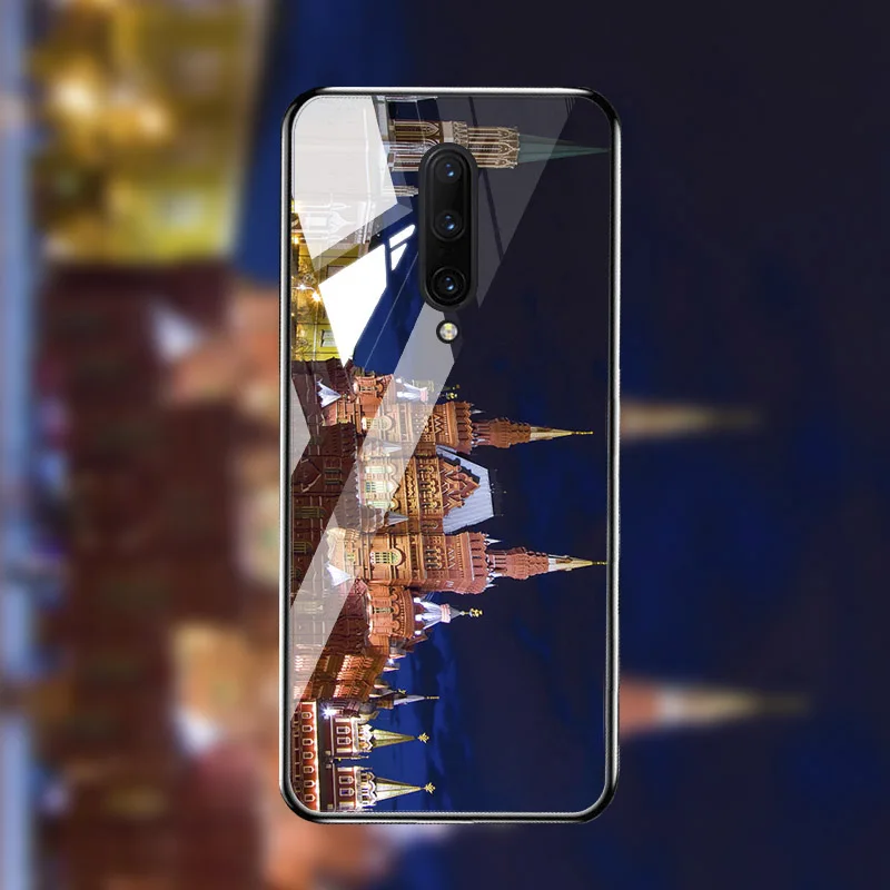 M048 Чехол из закаленного стекла для Oneplus 7T 7 Pro чехол s On для One plus 7T 7 Pro Чехол Coque Funda Bumper Coque для OnePlus 7 Pro - Цвет: M048